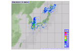 11日12時35分現在の降雨状況。九州北部と四国が台風の影響で大雨となっているの画像