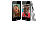 前面上部中央にカメラが付いたiPod touch。ビデオ通話「FaceTime」のイメージの画像