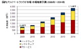 国内プライベートクラウド市場 市場規模予測（IDC Japan, 9/2010）の画像