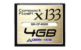 グリーンハウスは、133倍速コンパクトフラッシュ「GH-CF XXシリーズ」を12月中旬から順次発売する。転送速度は、読み込みが20Mバイト/秒、書き込みが18Mバイト/秒。容量は、256M、512M、1G、2G、4Gバイトを用意。の画像