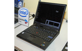 Centrino Duoモバイルテクノロジを搭載したレノボ・ジャパンのThinkPad T60(参考出品)。CPUにCore Duo T2500を採用するの画像
