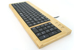 竹製のUSB用キーボードの画像