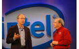 基調講演に登壇したBowers教授（左）とRattner氏（右）Professor John Bowers University of California, Santa Barbara Justin. R.Rattner Chief Technology Officer and Intel Senior Fellow Director, Corporate Technology Group, Intel Corporationの画像