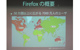 Firefoxの地域別シェア。オーストラリアとヨーロッパが高いのが分かるの画像