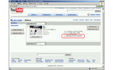 YouTubeにログインして、[My Account]-[Videos]から「My Videos」を表示の画像