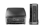 【左】HDDケース「MX-1」【右】付属スタンドで縦置きも可能の画像
