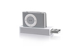 USB Travel Dock for iPod shuffle（2nd）、iPod shuffle装着例（iPod Shuffleは別売り）の画像