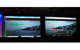 シンクロ再生をしているところ。左がWindows、右がMacintoshの画面の画像