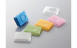 AVD-SPA2S(iPod Shuffle本体は付属しない)、シリコンケースは5色のカラーバリエーションの画像