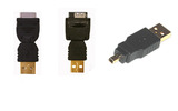 3種類の携帯電話用充電アダプター。使用機器に対応する1種類を選ぶの画像