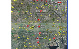 KMLエクスポートによるGoogle Earthの表示例の画像