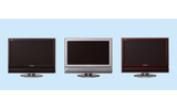 左からLCD-H20MX75のブラック、シルバー、レッドモデルの画像