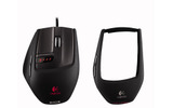 G9 Laser Mouse（左：幅広グリップ装着時、右：ドライグリップ）の画像