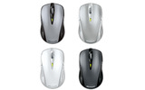 Wireless Notebook Laser Mouse 70001（左上から時計回りに、チタニウムシルバー/アルミニウムシルバー/カーボンブラック/セラミックホワイト）の画像