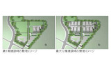 【左】第1期建設時の敷地イメージ 【右】最大12棟建設時の敷地イメージの画像