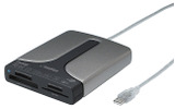 　イメーションは、USB2.0対応のマルチメモリカードリーダーライター「FlashGO! カードリーダー・ライター」4機種を7月22日に発売する。特徴は、いずれも携帯用メモリカードを直接挿入できることだ。価格はいずれもオープン。の画像