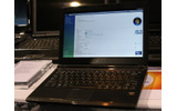 OSはWindows Vistaが入っていた。デモ機は指紋認証ユーザーと通常ユーザーと二つ用意されていたの画像