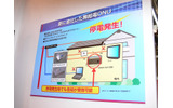 無給電ONUと告知端末の概念図。告知端末があれば、停電時にも情報を受け取ることができるの画像