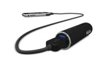 接続例。充電中は青色LEDが点灯（iPod touchは別売り）の画像