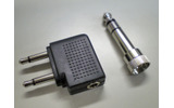 エアラインアダプタと3.5/6.5mm変換コネクタの画像