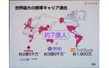 ソフトバンクモバイル、ボーダフォングループ、チャイナモバイルのユーザ数の画像
