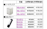 全7製品の新価格（消費税含まず）の画像