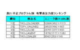 不正プログラム別　攻撃者注力度ランキングの画像
