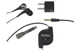In Ear Reel Headphones + Air line・ブラックの画像