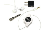 In Ear Reel Headphones + Air line・ホワイトの画像
