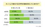 ネット文字列に関する意識調査の画像