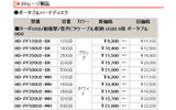 製品の新価格(消費税含まず)の画像