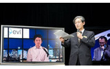 4K超高精細映像による多地点テレビ会議実験の模様の画像