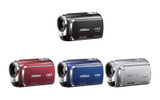 上段がGZ-HD320、下段はすべてGZ-HD300で左からルージュレッド/ロイヤルブルー/プレシャスシルバーの画像