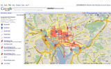 Googleマップでは、パレードルートや立ち入り禁止地区を確認可能の画像