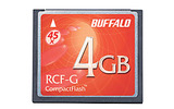 　バッファローは、45倍速の高速コンパクトフラッシュ「RCF-Gシリーズ」の新製品として、2Gバイトタイプと4Gバイトタイプを2月上旬に発売する。の画像
