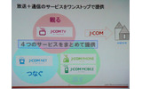 J：COM NET、J：COM TV、J：COM PHONE、J：COM MOBILEの4つのサービスをまとめて提供。「グランドスラム」と呼んでいる。そのほかに、ホームセキュリティや緊急地震速報も加わり、「グランドスラム＋α」とするの画像