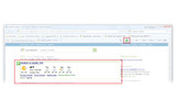 Web Sliceパーツが登録されているページの例(Live Searchの検索結果ページ)の画像