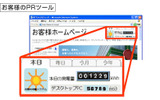 顧客ホームページへのWebパーツ提供例の画像