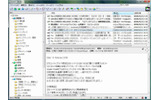 Becky! Internet Mail 2.50のメイン画面。タスクを管理できるエージェント機能、メールごとのメモ機能、見出し検索機能などが追加されている。の画像