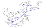 Asia Pacific Gateway予定ルート図の画像