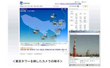 東京タワーを映したカメラの様子の画像