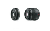 パンケーキレンズ「LUMIX G 20mm/F1.7 ASPH.」と標準ズームレンズ「LUMIX G VARIO 14-45mm/F3.5-5.6 ASPH./MEGA O.I.S.」の画像