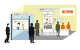 auショップでのデジタルサイネージ設置イメージの画像