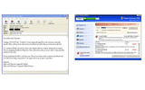 マイクロソフトの名を騙るスパムメール（左）と偽セキュリティソフト（右）の画像