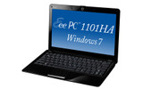 「Eee PC 1101HA-WP」（クリスタルブラック）の画像