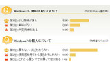 【上】Windows 7に興味はありますか？　【下】Windows 7の購入について（Potoraより）の画像