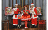 ひと足早いXmasパーティーに参加したボイスキャストを務めた4人の画像