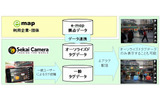 「e-map」「セカイカメラ」連係イメージの画像