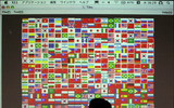 パケット送信元の国を視覚化した例の画像