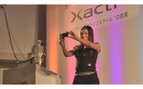 人気モデルの長谷川潤が15日、三洋電機が開催した新「Xacti(ザクティ)」発表会にイメージキャラクターとして登場した。の画像